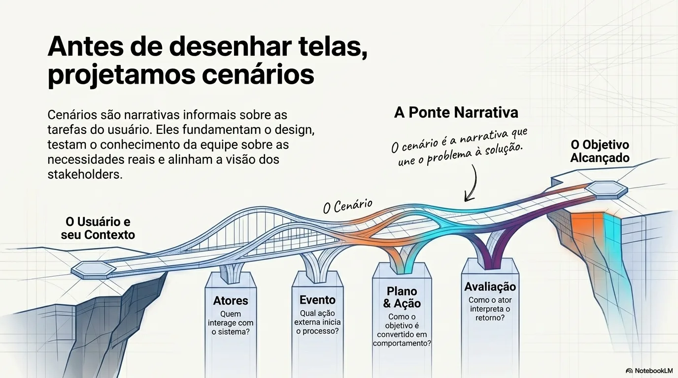 Cenários antes das telas