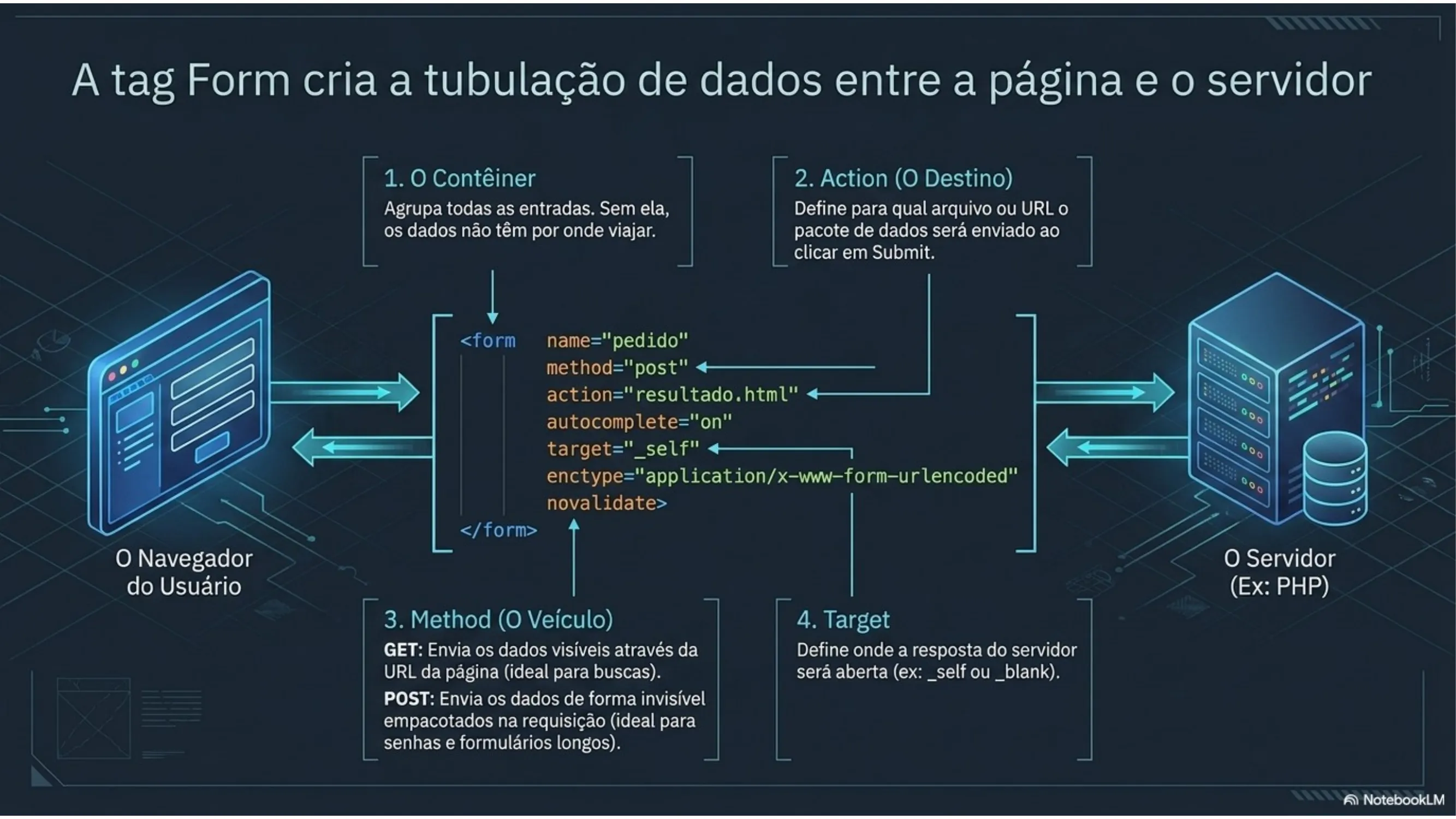 A tag form: tubulação entre página e servidor