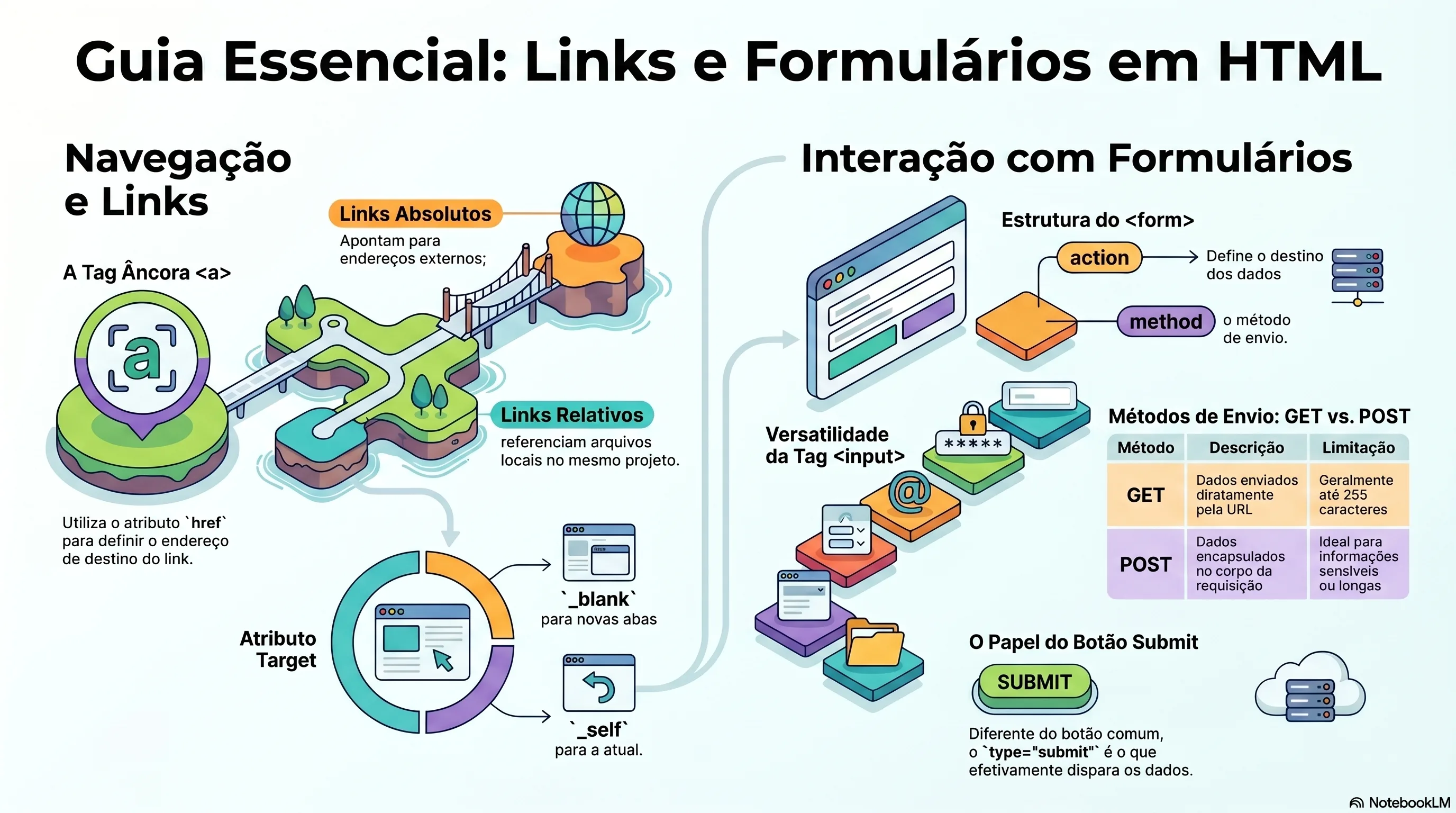 Guia HTML — Links e Formulários
