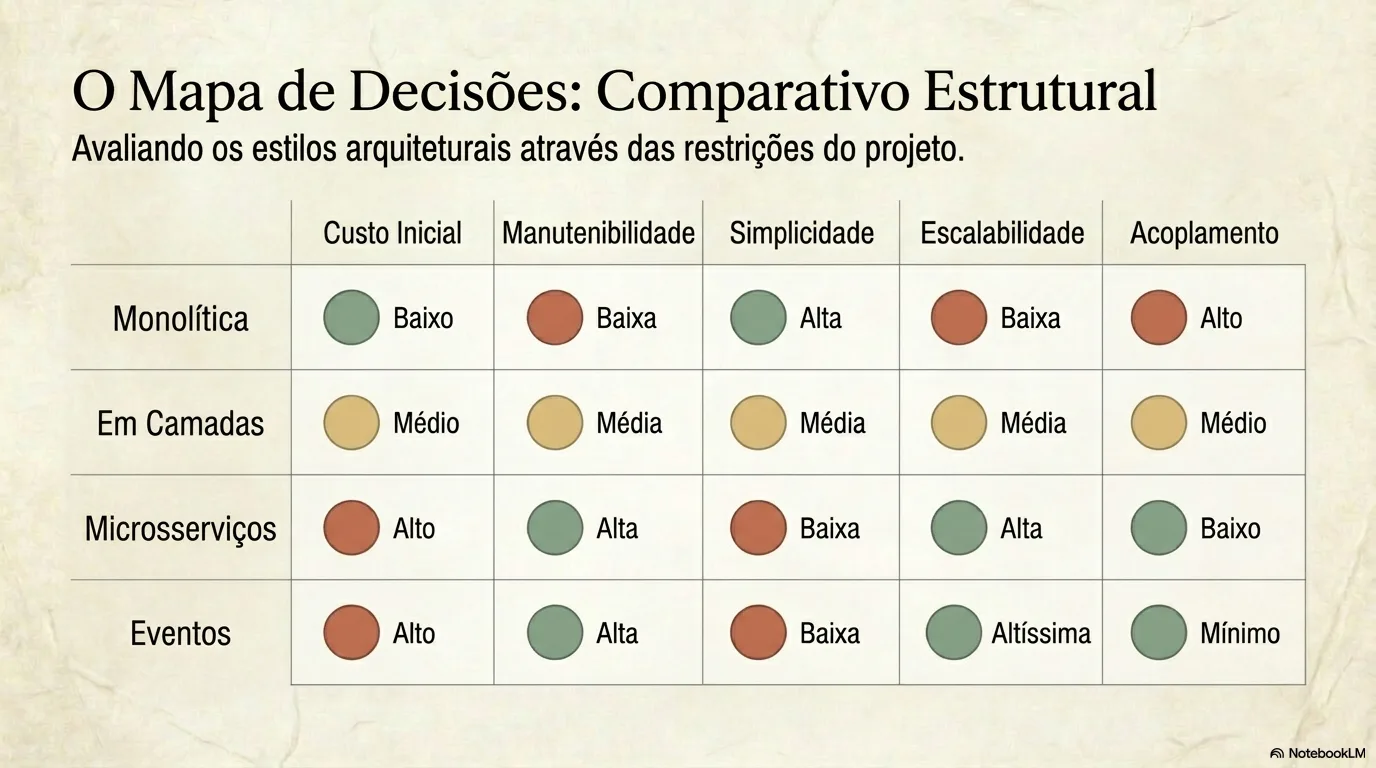 Mapa de Decisões Comparativo